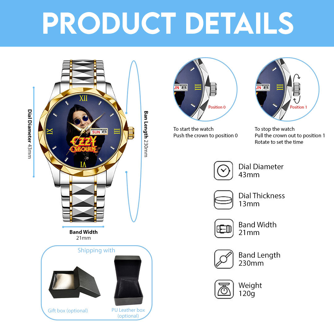 Ozzy Osbourne Alloy Luxury Quartz Watch – NGHIAVT 3263