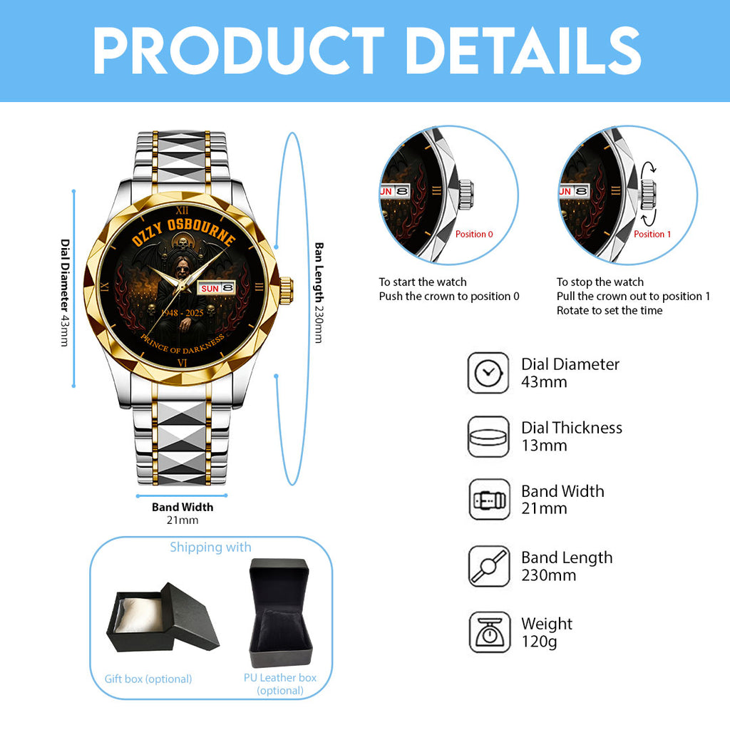Ozzy Osbourne Alloy Luxury Quartz Watch – NGHIAVT 3294