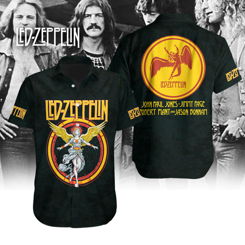 Led Zeppelin Short Sleeve Button-Down Shirt – NGHIAVT3561.7
