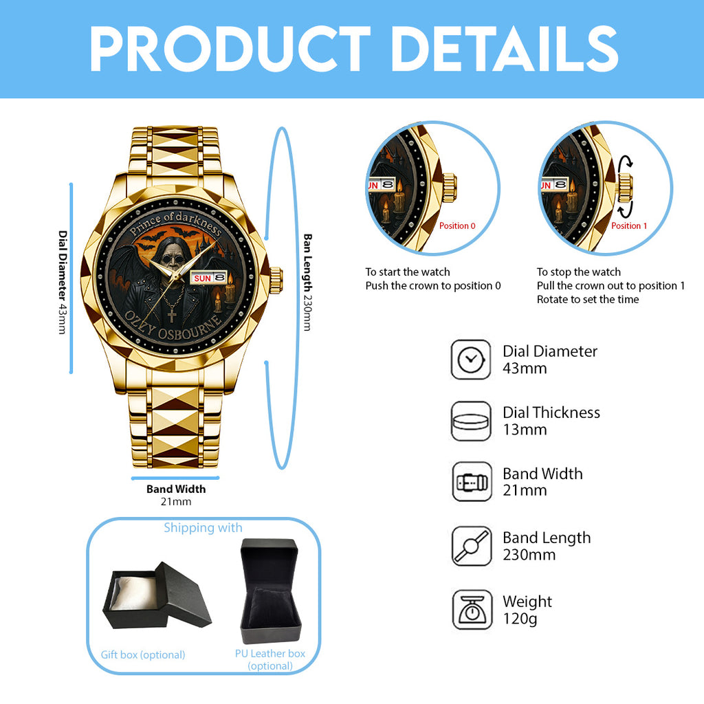 Ozzy Osbourne Alloy Luxury Quartz Watch – NGHIAVT3706