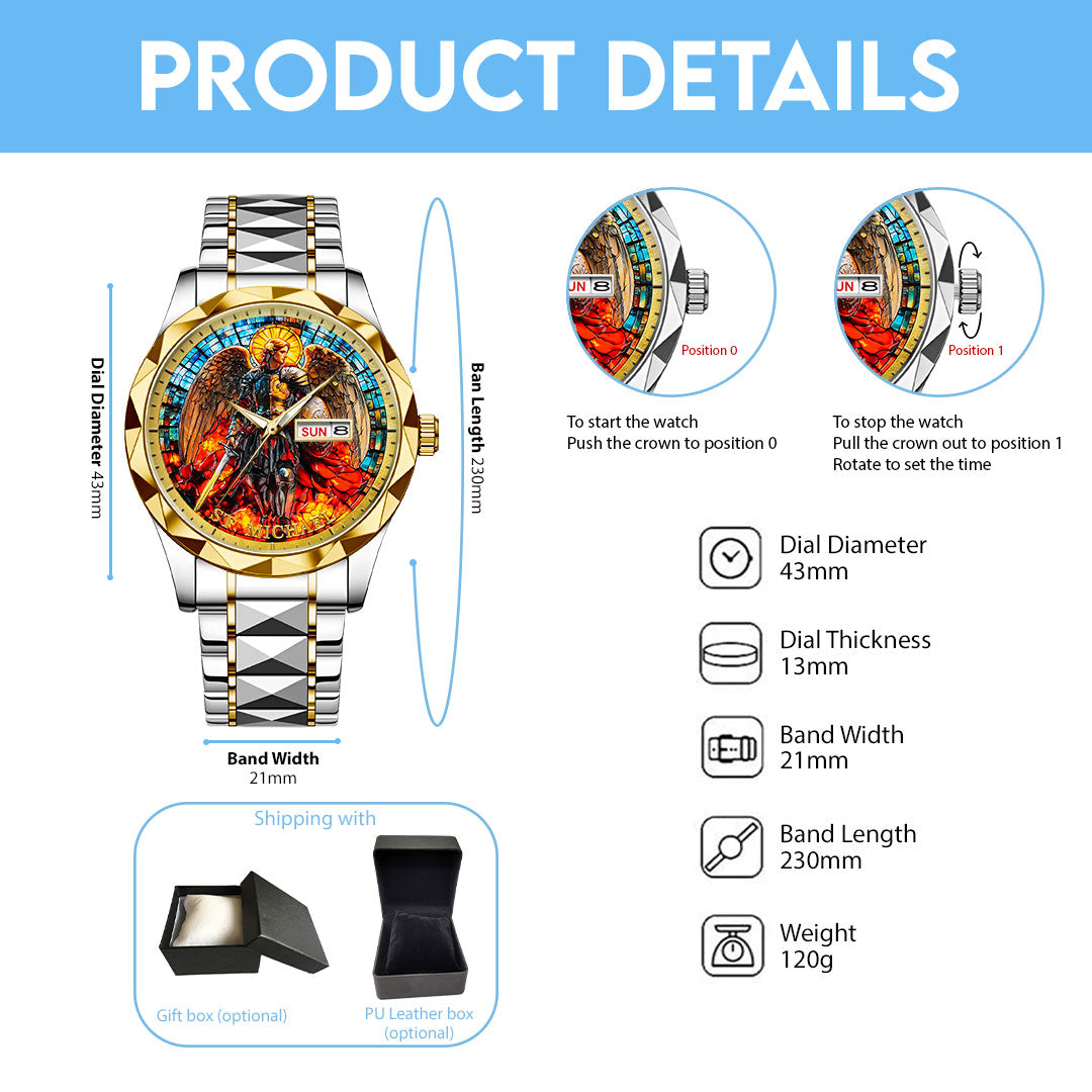 The Archangel Michael Alloy Luxury Quartz Watch – NGHIAVT3736