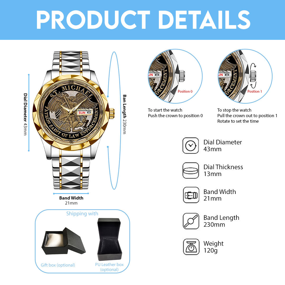 The Archangel Michael Alloy Luxury Quartz Watch – NGHIAVT3738