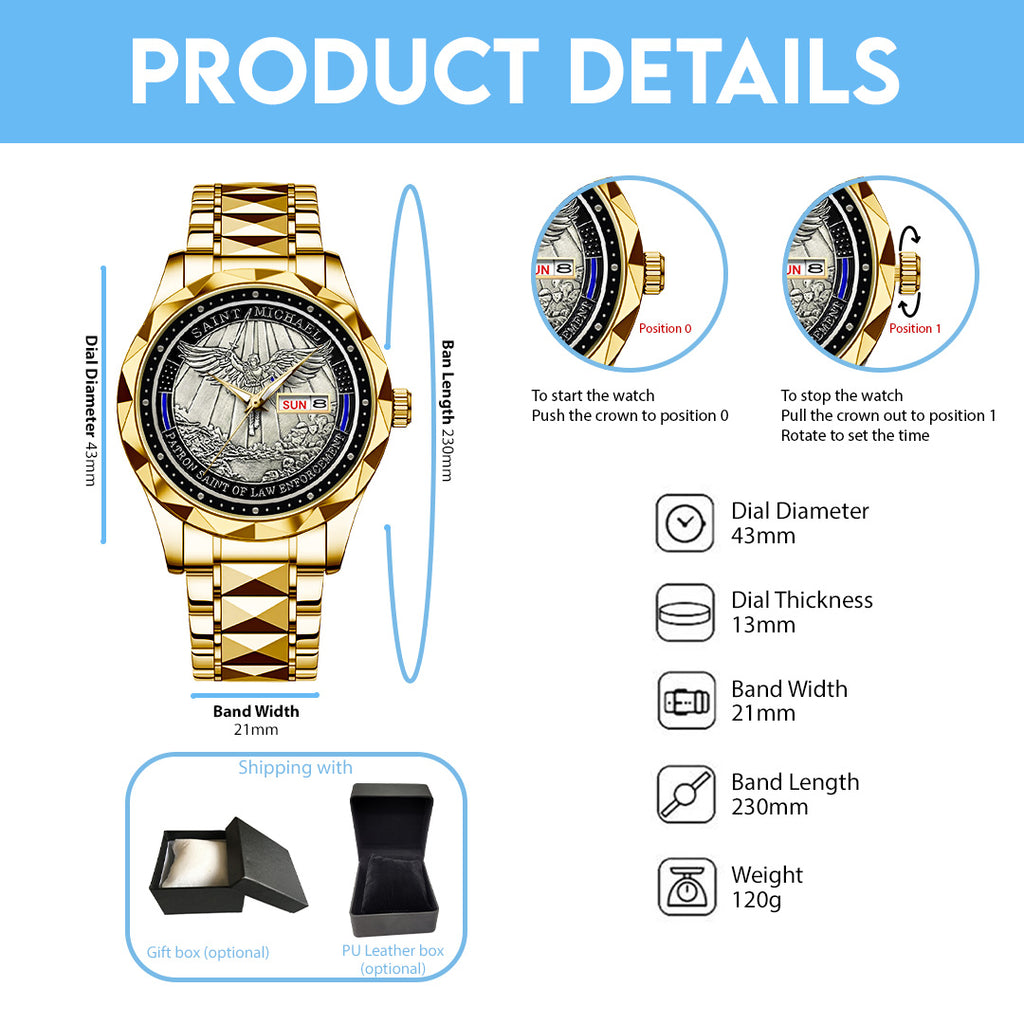 The Archangel Michael Alloy Luxury Quartz Watch – NGHIAVT3826