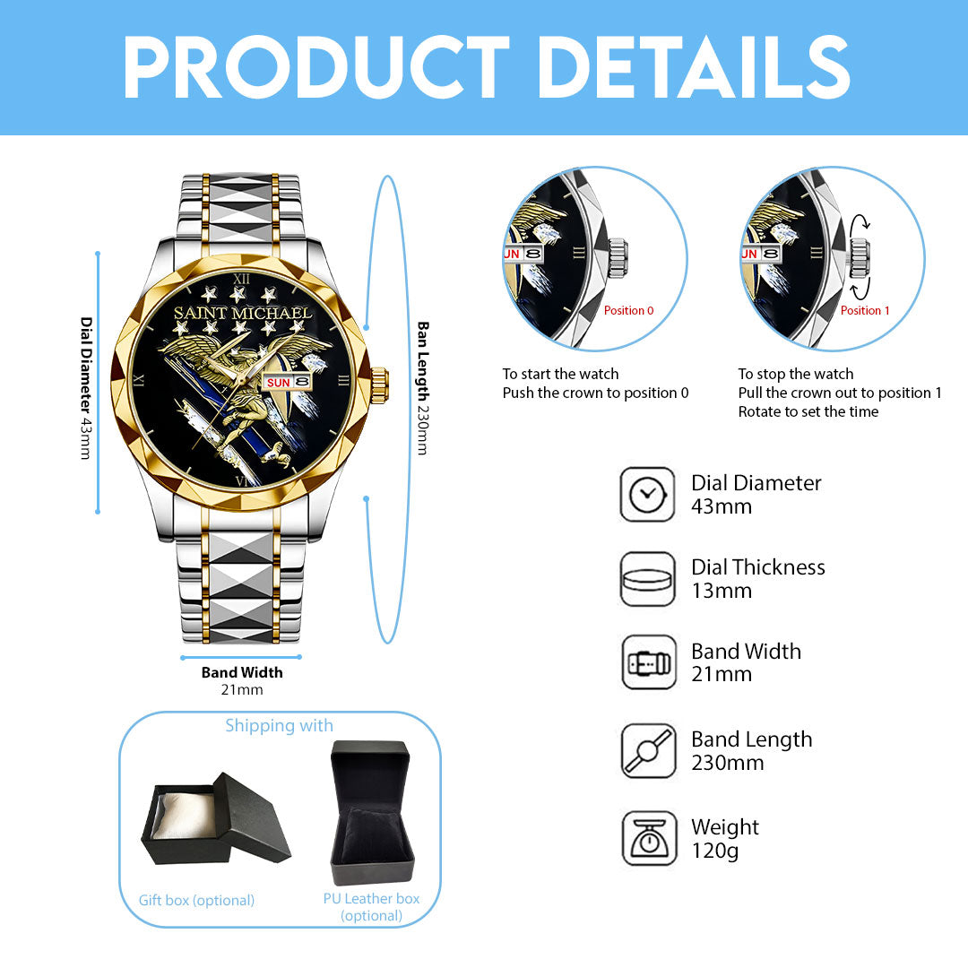 The Archangel Michael Alloy Luxury Quartz Watch – NGHIAVT3827