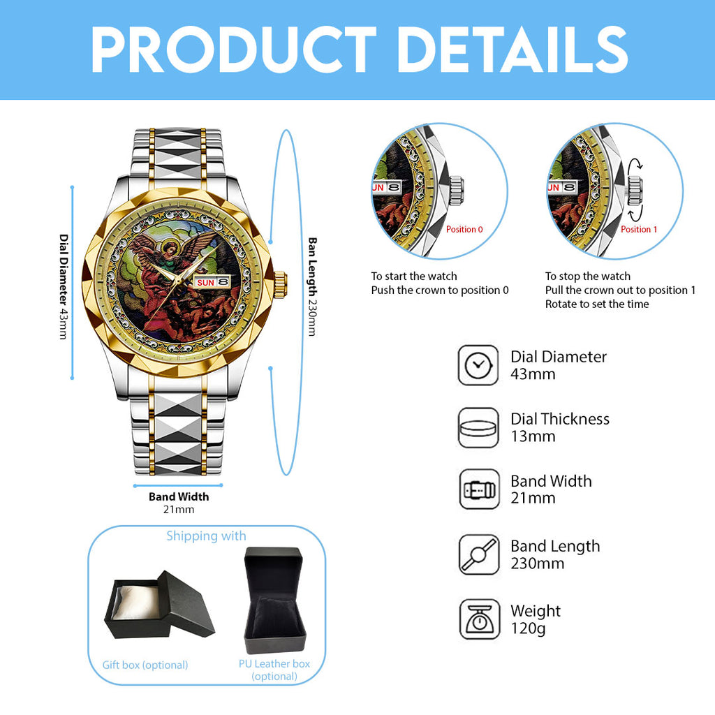 The Archangel Michael Alloy Luxury Quartz Watch – NGHIAVT3829