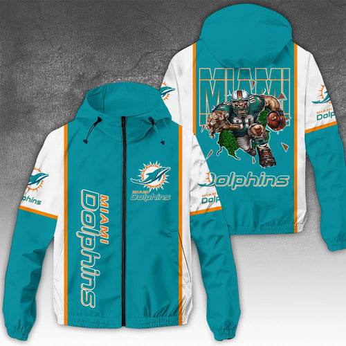 Miami Dolphins 3D Windbreaker Jacket – NGHIAVT3907