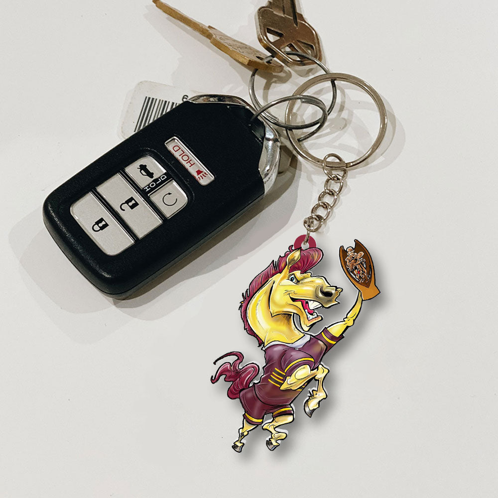 Brisbane Broncos 2025 Custom Shape 2-sided Keychain – NGHIAVT5183