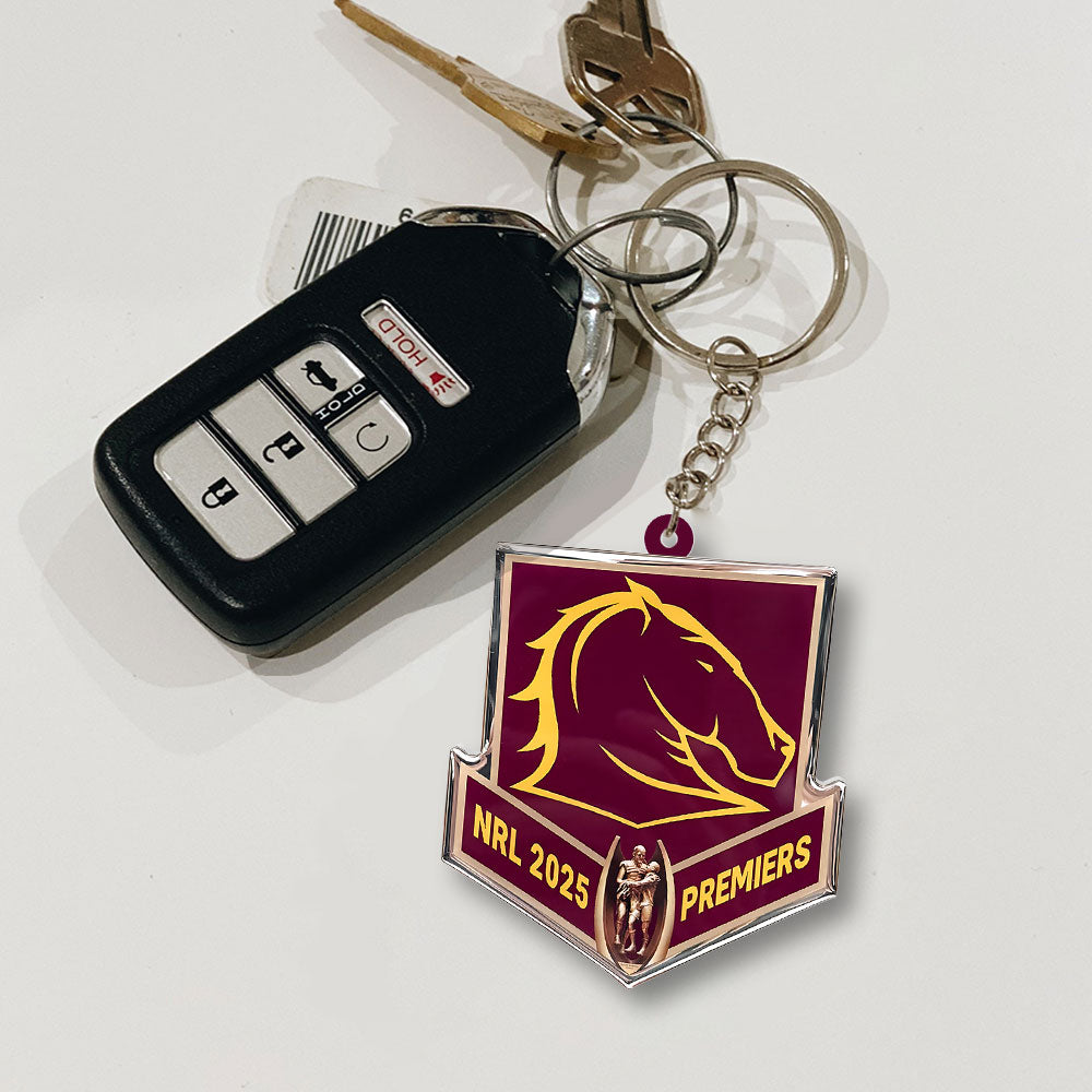 Brisbane Broncos 2025 Custom Shape 2-sided Keychain – NGHIAVT5184