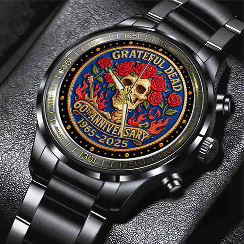 Grateful Dead Black Stainless Steel Watch – NGHIAVT5212