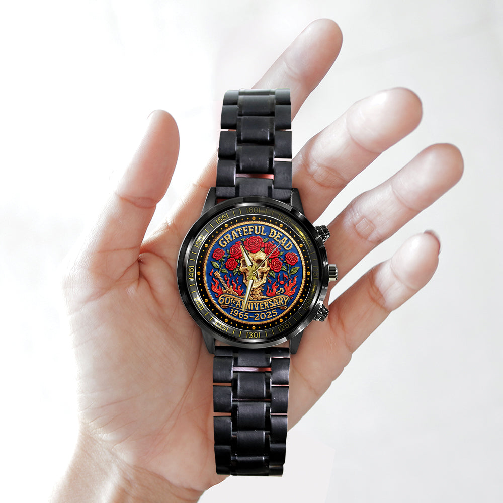 Grateful Dead Black Stainless Steel Watch – NGHIAVT5212