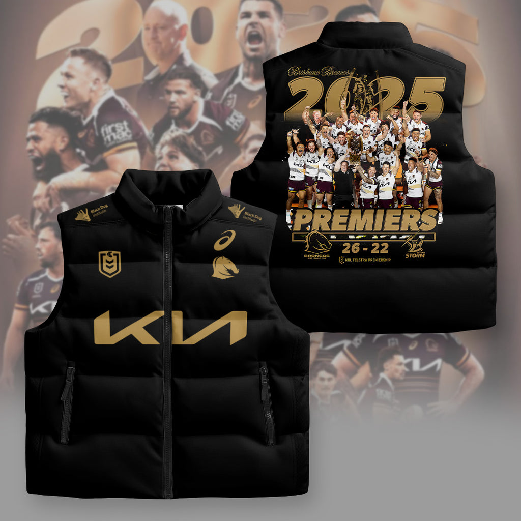 Brisbane Broncos 2025 3D Sleeveless Down Jacket – NGHIAVT5395