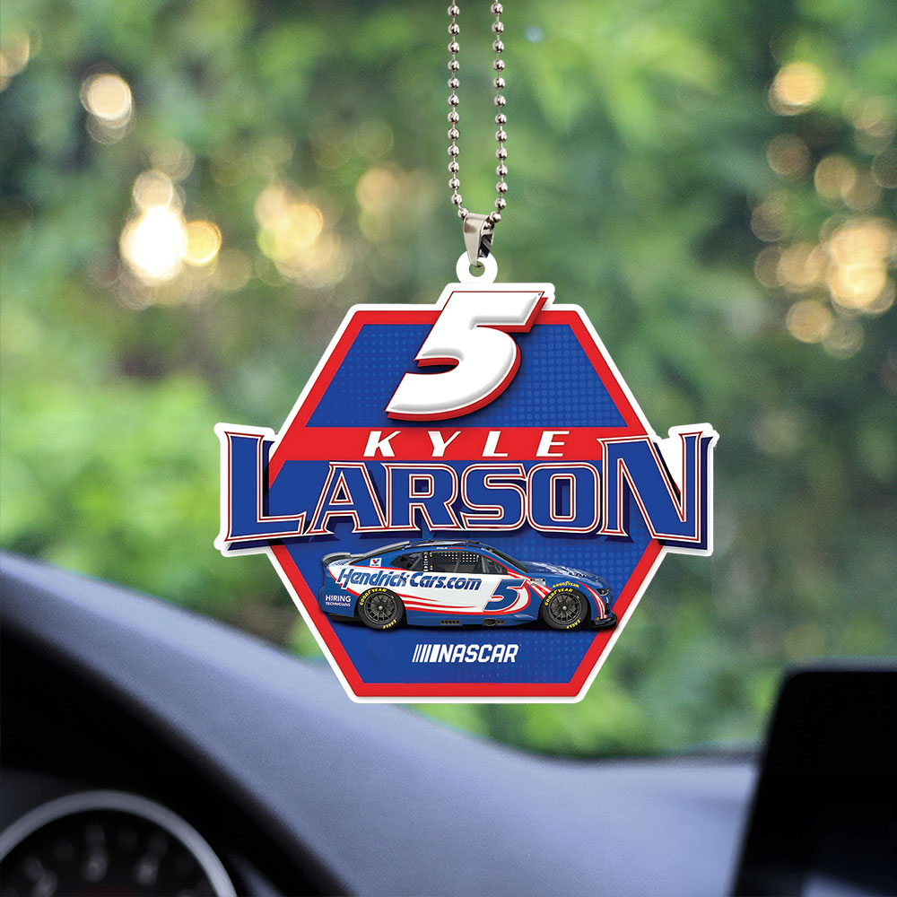 Kyle Larson 2025 Custom shape 2-sided Acrylic Car Ornament – NGHIAVT5583