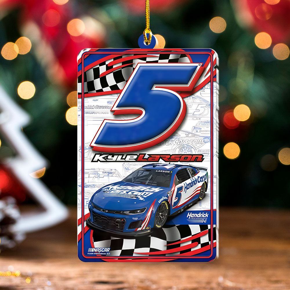 Kyle Larson 2025 Custom Shape 2-sided Acrylic Ornament – NGHIAVT5585