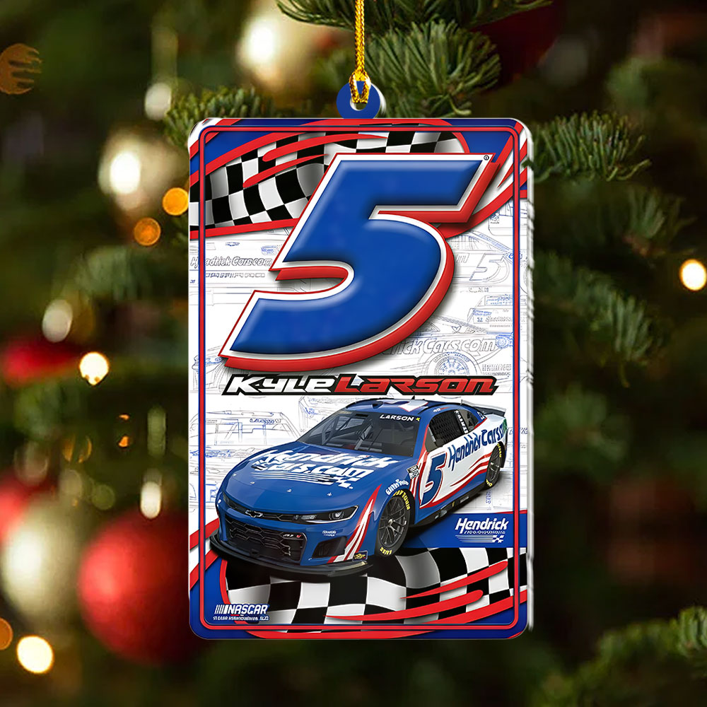 Kyle Larson 2025 Custom Shape 2-sided Acrylic Ornament – NGHIAVT5585