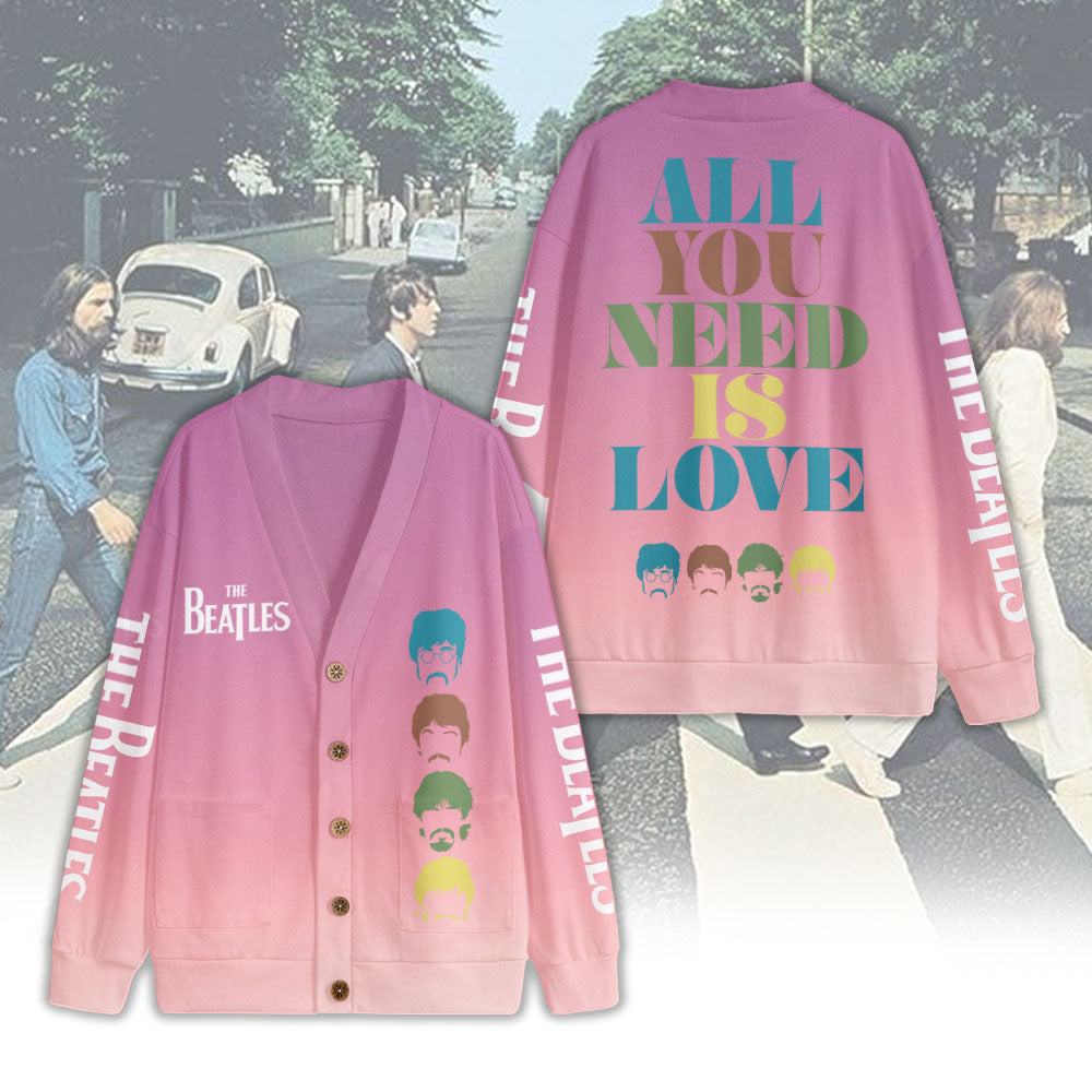 The Beatles Knitted V-neck Cardigan – NGHIAVT6028
