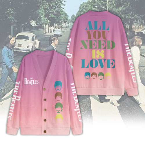 The Beatles Knitted V-neck Cardigan – NGHIAVT6028