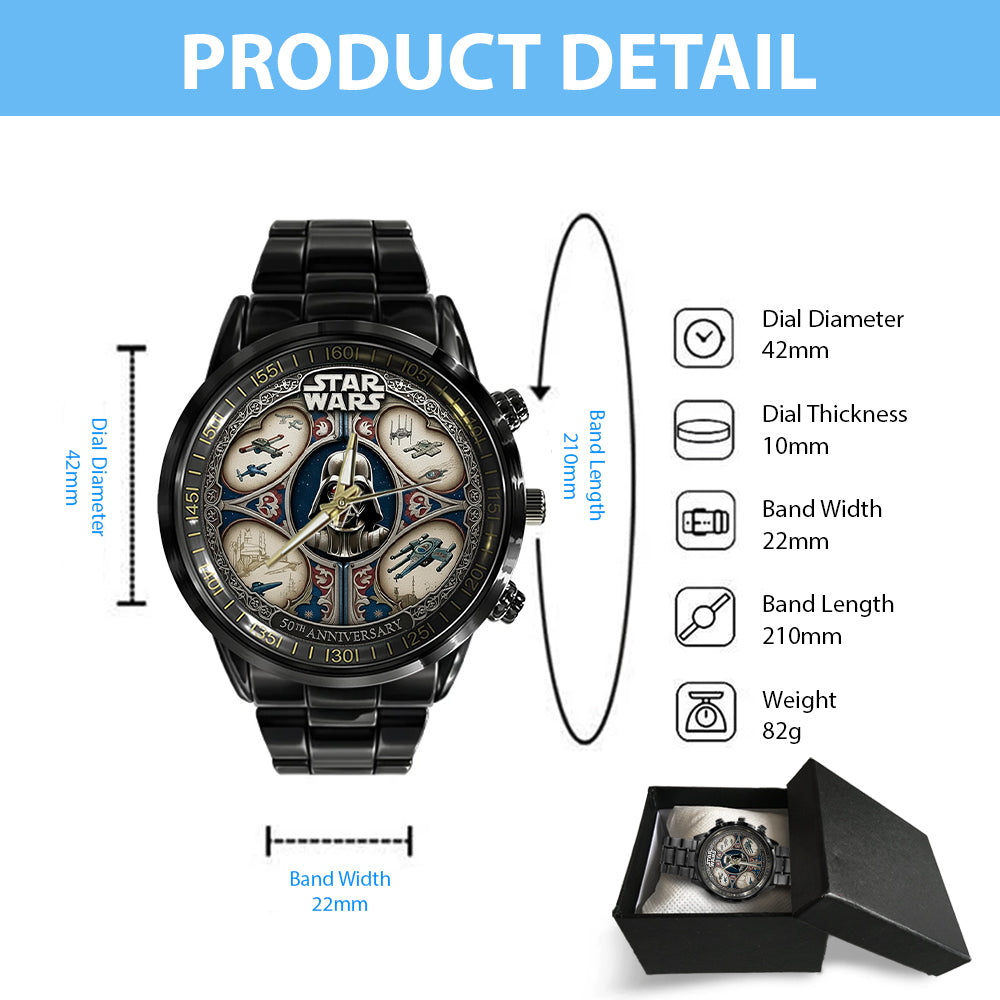 Star Wars Black Stainless Steel Watch – NGHIAVT6085