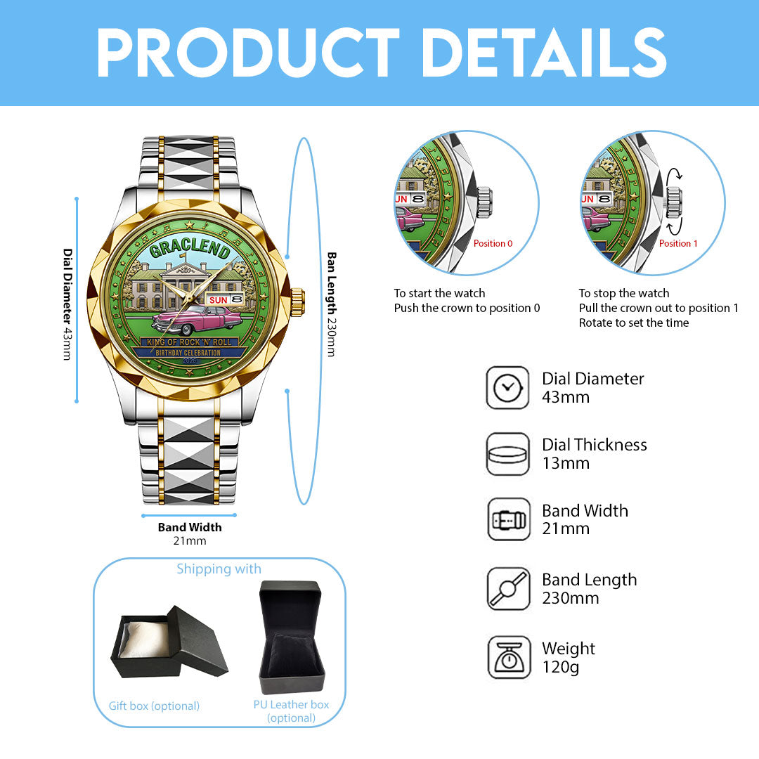 Elvis Presley Alloy Luxury Quartz Watch – NGHIAVT6116