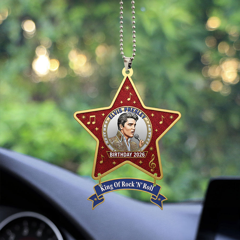 Elvis Presley Custom shape 2-sided Acrylic Car Ornament – NGHIAVT6117