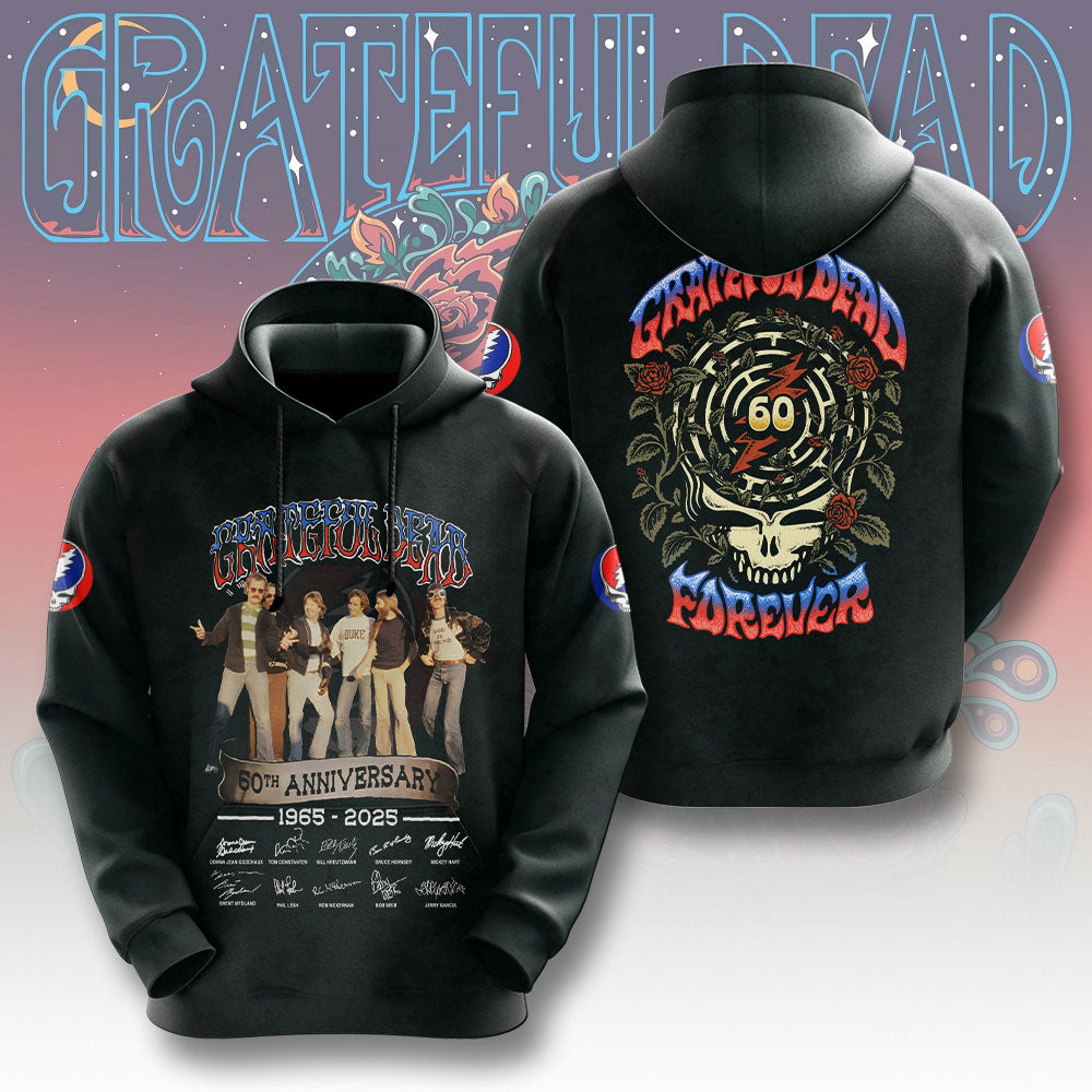 Grateful Dead 60th Anniversary 2025 3D Apparel – NGHIAVT6144