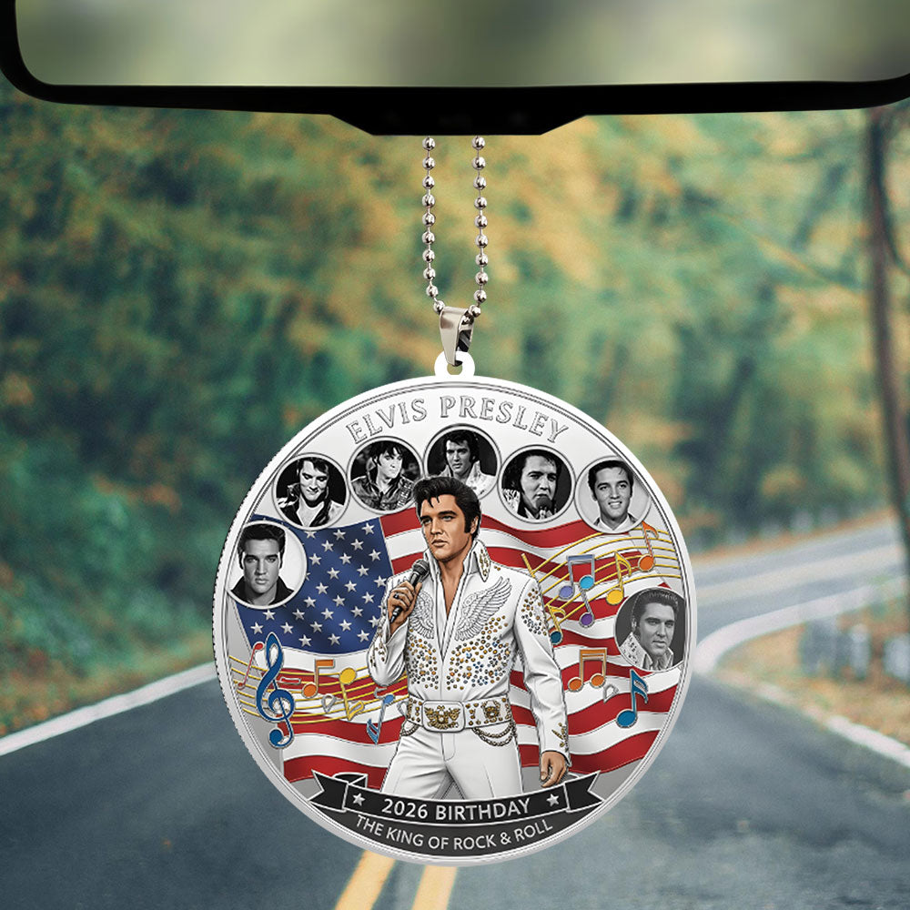 Elvis Presley Custom shape 2-sided Acrylic Car Ornament – NGHIAVT9217