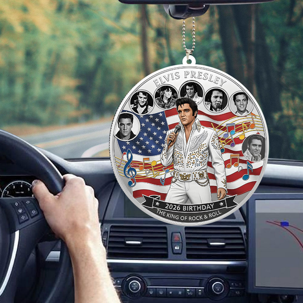 Elvis Presley Custom shape 2-sided Acrylic Car Ornament – NGHIAVT9217