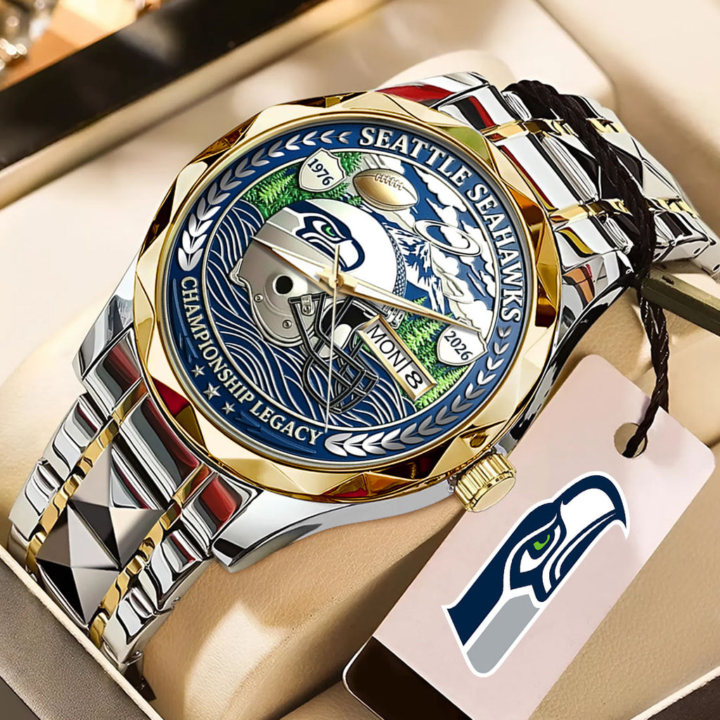 Seattle Seahawks 50th Anniversary 2026 Alloy Luxury Quartz Watch – NGHIAVT9267