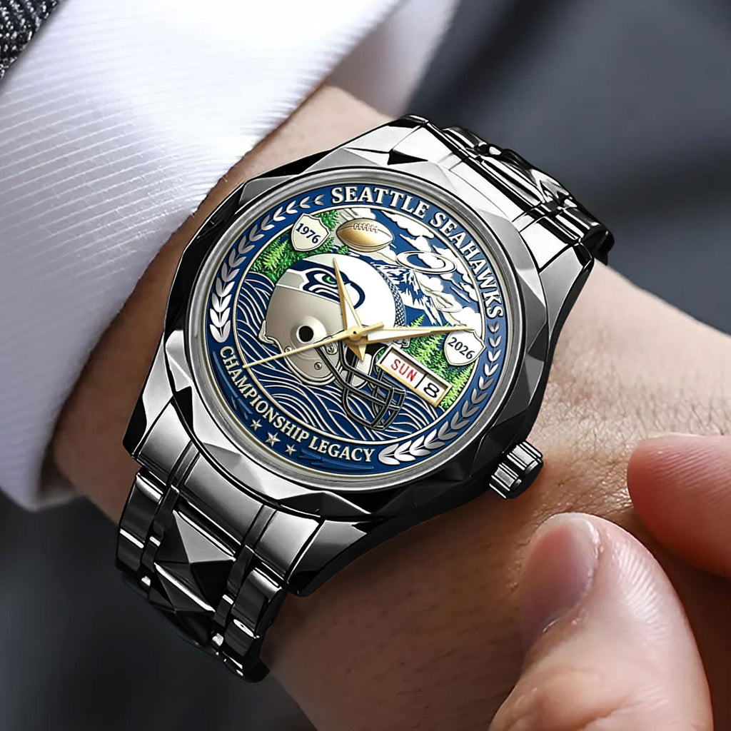 Seattle Seahawks 50th Anniversary 2026 Alloy Luxury Quartz Watch – NGHIAVT9267