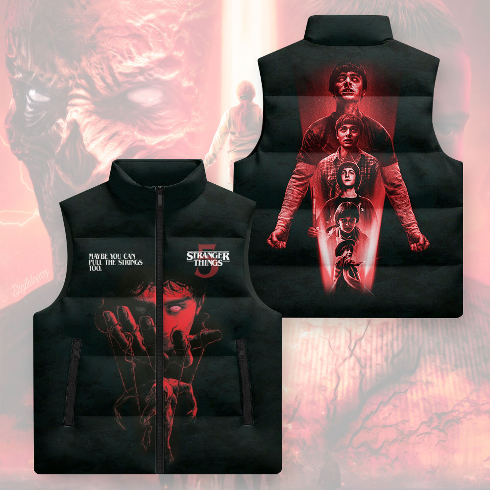 Stranger Things 3D Sleeveless Down Jacket – NGHIAVT9347