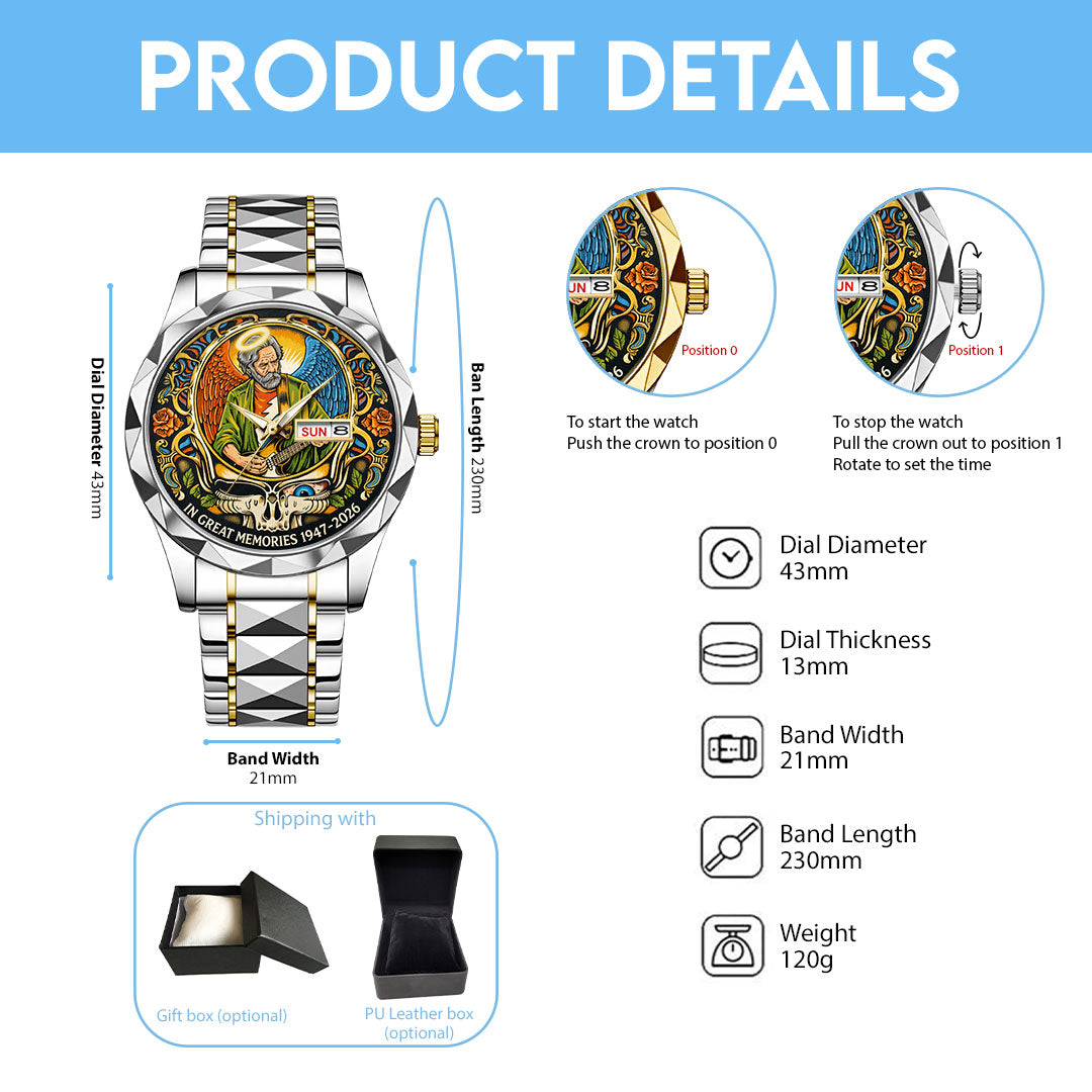 Grateful Dead x Bob Weir Alloy Luxury Quartz Watch – NGHIAVT9370