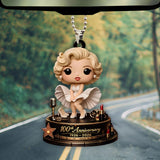 Marilyn Monroe 100th Anniversary Custom shape 2-sided Acrylic Car Ornament – NGHIAVT9392