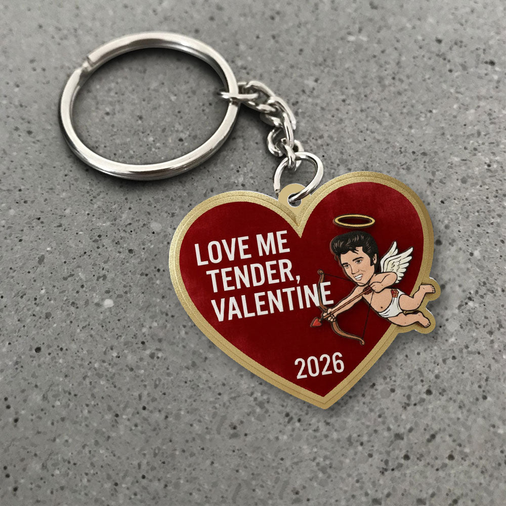 Elvis Presley Custom Shape 2-sided Keychain – NGHIAVT9432