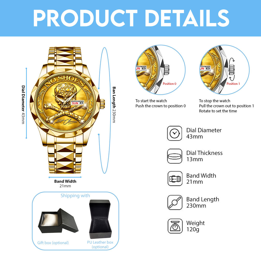 Kenny Chesney Alloy Luxury Quartz Watch – NGHIAVT9593