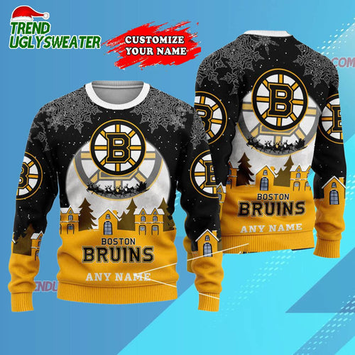 NHL Boston Bruins Hockey New Design Litmited Christmas Ugly Sweater