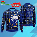 NHL Buffalo Sabres Personalized Snow Tree Ugly Christmas Sweater