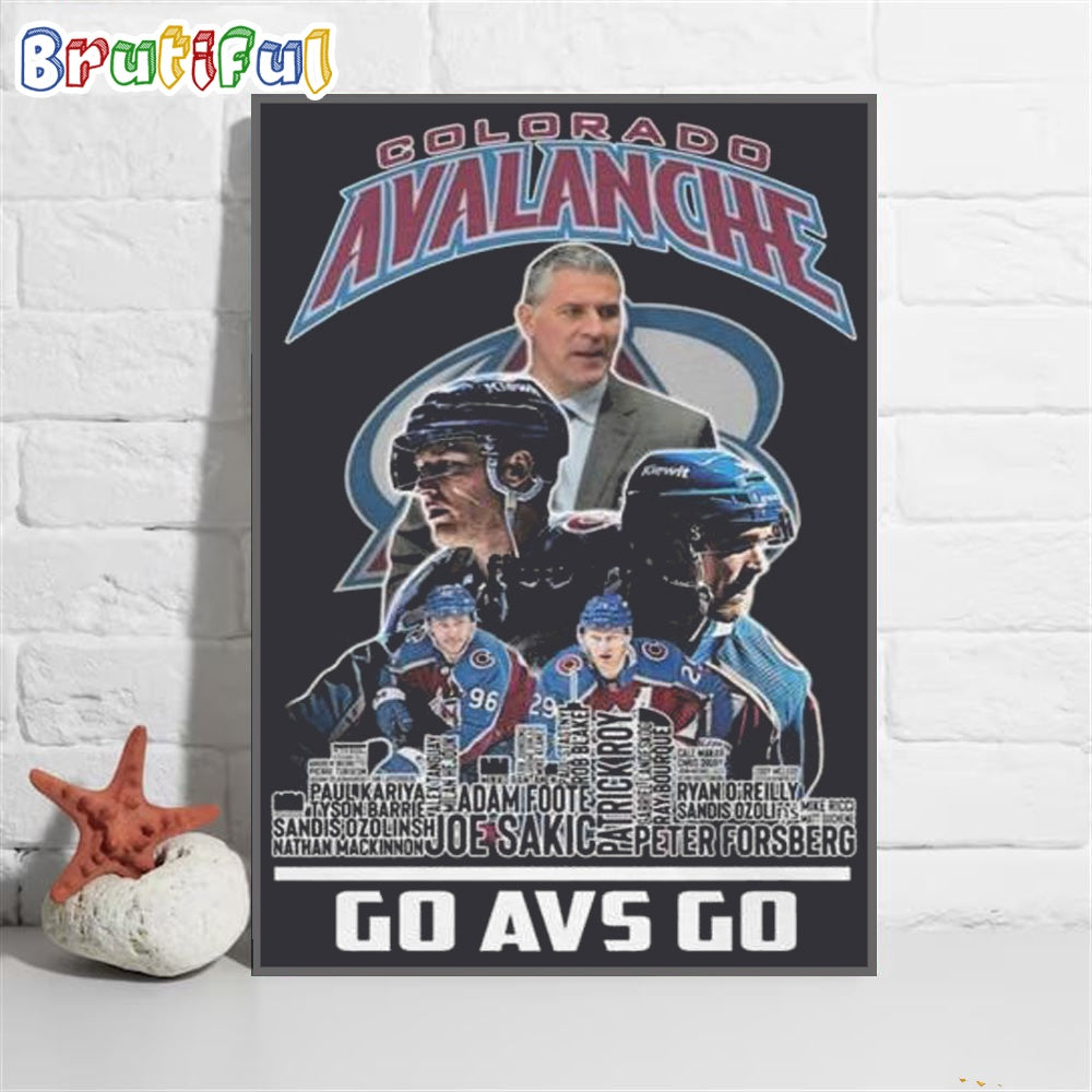 NHL Colorado Avalanche Ice Hockey Go Avs Go 2024 Wall Art Poster Canvas