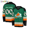 NHL Colorado Avalanche Jersey Special St.Patrick’s Day Design Hockey Jersey