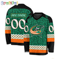 NHL Columbus Blue Jackets Jersey Special St.Patrick’s Day Design Hockey Jersey