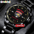 NHL Florida Panthers Black Fashion Watch Custom Hockey Game Time