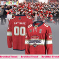 NHL Florida Panthers Home 2024 Stanley Cup Champions Hockey Jersey