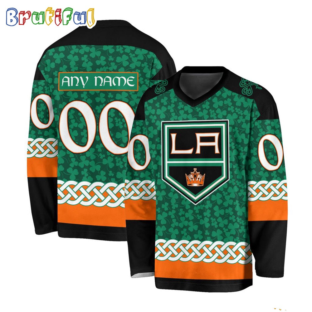 NHL Los Angeles Kings Jersey Special St.Patrick’s Day Design Hockey Jersey