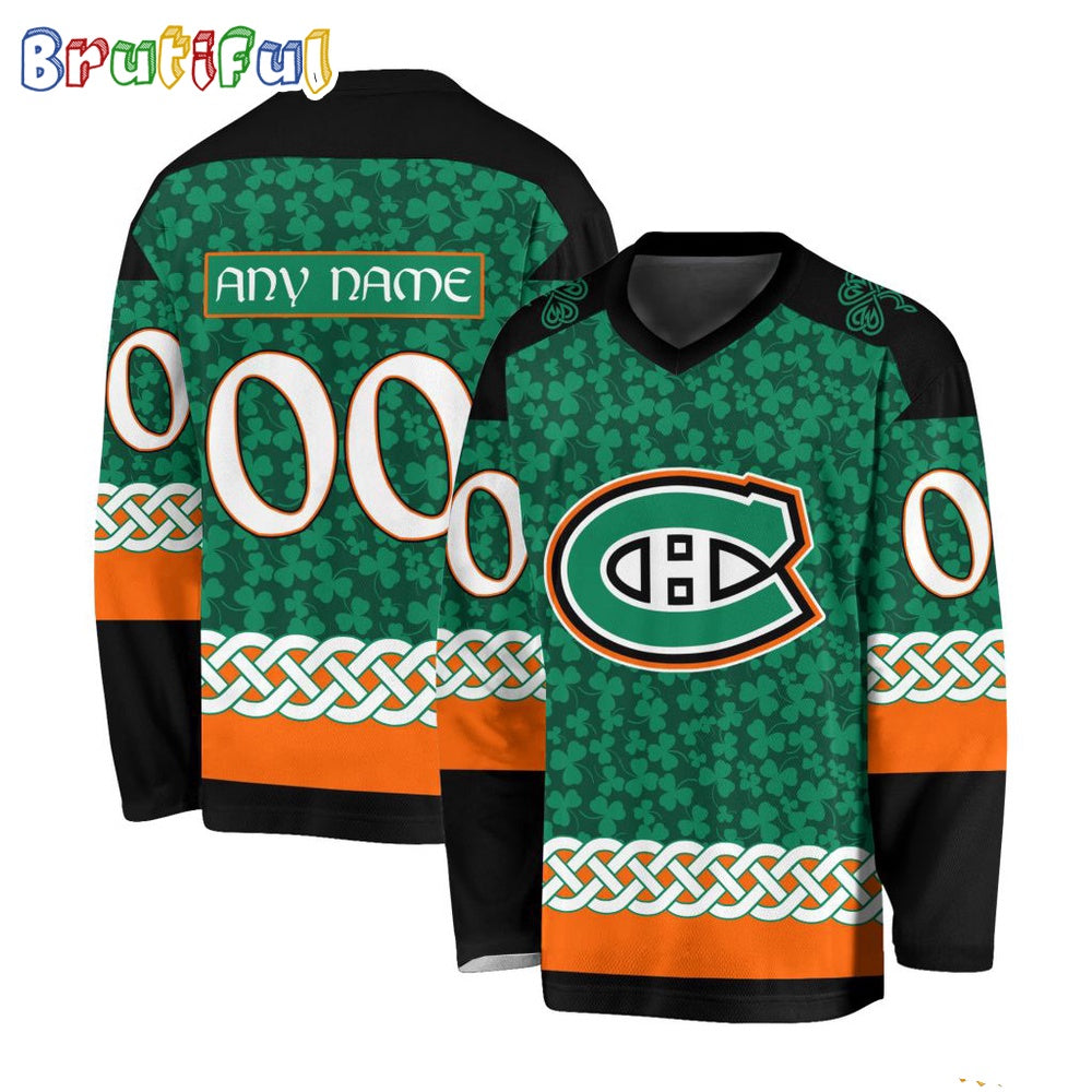 NHL Montreal Canadiens Jersey Special St.Patrick’s Day Design Hockey Jersey