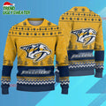 NHL Nashville Predators Hockey Team Design New Ugly Christmas Sweater