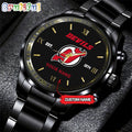 NHL New Jersey Devils Black Fashion Watch Custom Hockey Game Time