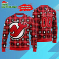 NHL New Jersey Devils Personalized Snow Tree Ugly Christmas Sweater