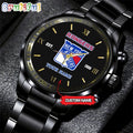 NHL New York Rangers Black Fashion Watch Custom Hockey Game Time