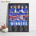 NHL New York Rangers Presidents Eastern Metro Winners 2024 Wall Art Poster Canvas