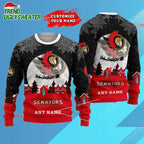 NHL Ottawa Senators Hockey New Design Litmited Christmas Ugly Sweater