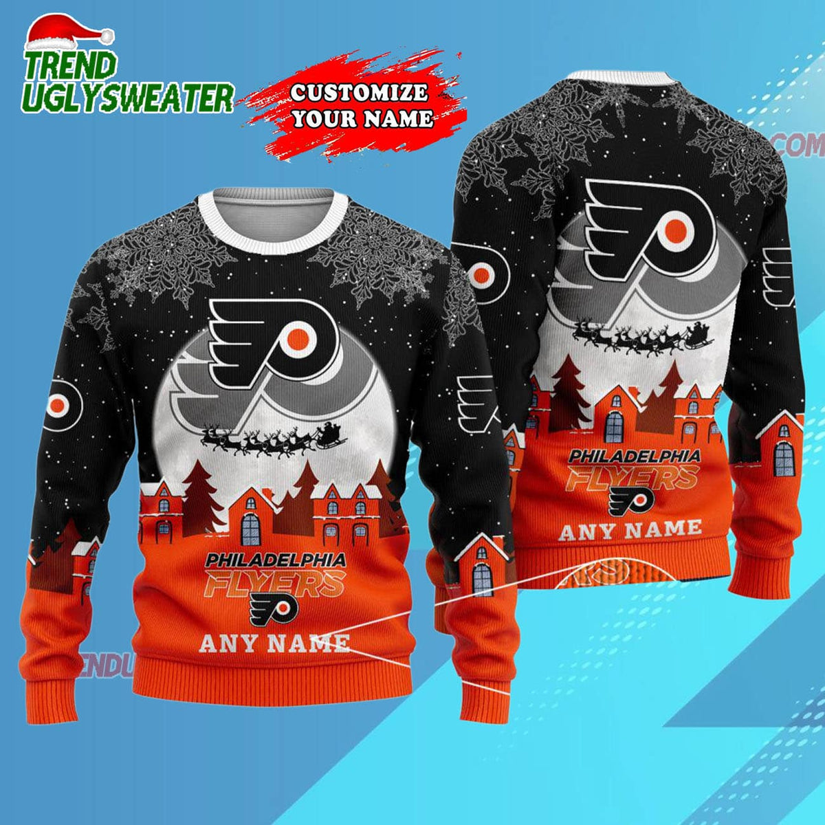 NHL Philadelphia Flyers Hockey New Design Litmited Christmas Ugly Sweater