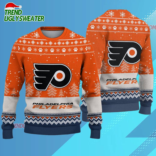 NHL Philadelphia Flyers Hockey Team Design New Ugly Christmas Sweater